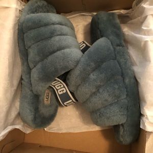 Ugg fluff yeah slides blue